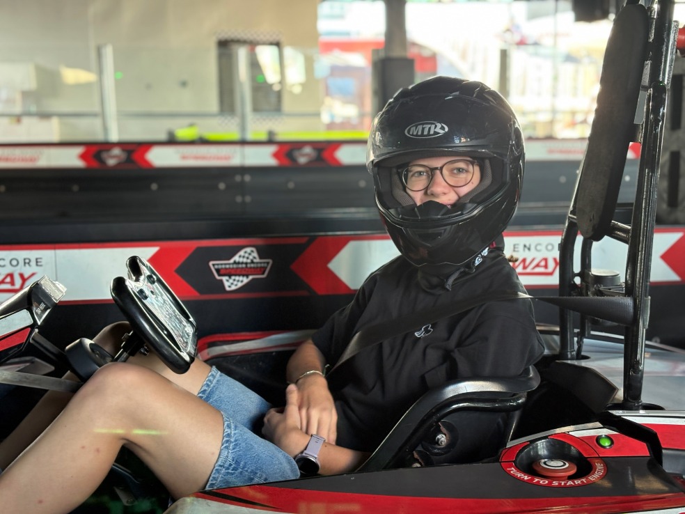 Holiday photo: I'm sitting in a go-kart