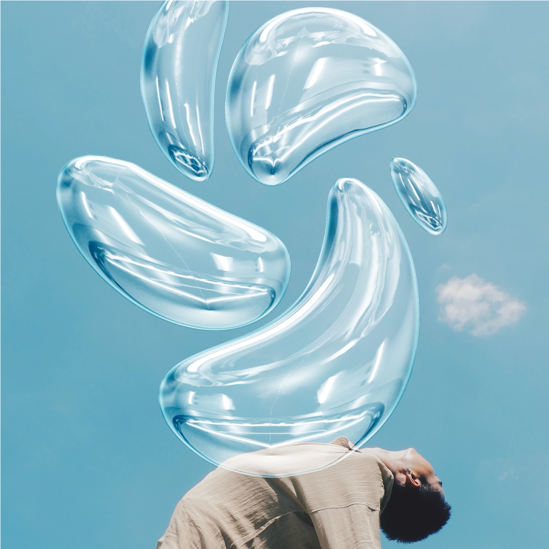 Edited image of a picture featuring Chrome Bubbles